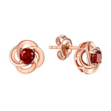S925 Sterling Silver Earrings Female Natural Garnet – Gifts for Her — 5