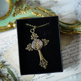 Vintage Steampunk Gear Cross Pendant Necklace – Jewelry Gift Ideas — 1