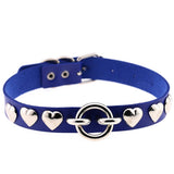 Women's Bar Hip-hop Heart Rivet Round Ring Leather – Gifts for Her — 12