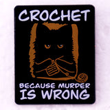 Crochet Black Cat Brooch Badge – Jewelry Gift Ideas — 1