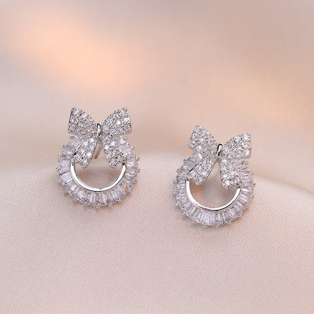 Bright Blue Feather Earring Ring Alloy Earring – Jewelry Gift Ideas — 1