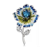 Crystal Enamel Painted Flower Brooch – Jewelry Gift Ideas — 2