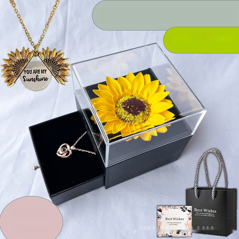Artificial Flower Sunflower Necklace Acrylic – Jewelry Gift Ideas — 1