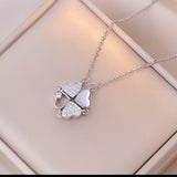 Open And Close Four-leaf Flower Dual-wear – Jewelry Gift Ideas — 16