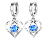 Silver Plated Heart With Dream Buckle Drop Earrings – Everyday Gifts — 1