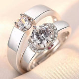 Bronze Silver Classic Diamond Ring – Stylish Gifts — 1