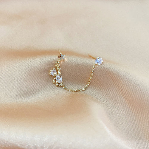 Cute Shiny Rhinestone Bear Tassel Earrings – Special Occasion Gifts — 2