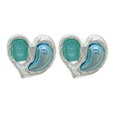 Glacier Blue Green French Retro Resin Love Metal – Gifts for Couples — 3