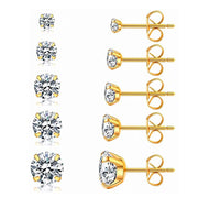 316L Stainless Steel Zircon Four Claw Stud – Holiday Gift Ideas — 6