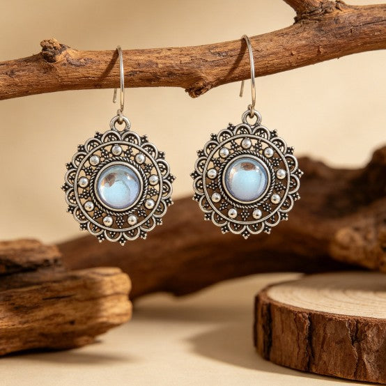 Vintage-style Gemstone Stud Earrings For Women – Stylish Gifts — 1