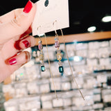 Earring Colored Diamond-encrusted Geometric – Jewelry Gift Ideas — 5