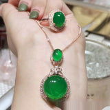 Silver Color Matching Rolled Emerald Ring – Jewelry Gift Ideas — 3