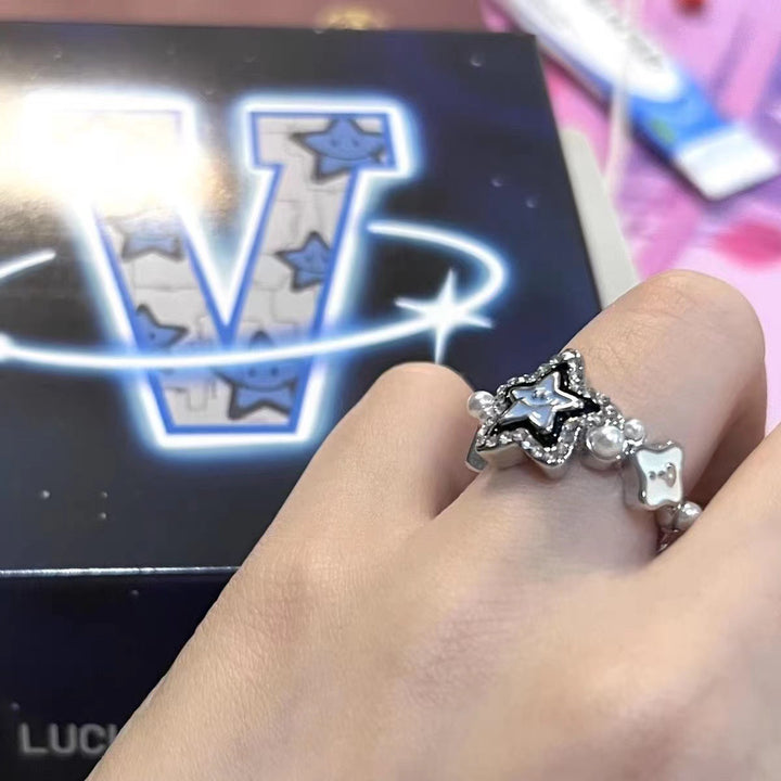 Hip Hop Tide Brand Bread Lucky Star Ring Girl – Gifts for Kids — 1