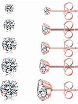 316L Stainless Steel Zircon Four Claw Stud – Holiday Gift Ideas — 5