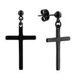 Black Geometric Pendant Stainless Steel Earrings – Jewelry Gift Ideas — 10