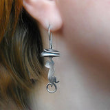 Vintage Niche Design Silhouette Cat Earrings – Cat Lover Gifts — 1