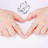 Diamond Horn Couple Ring Simple Smooth Diamond – Jewelry Gift Ideas — 4