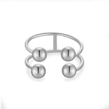 S925 Silver Four-ball Gold U-shaped Adjustable – Holiday Gift Ideas — 2