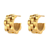 Strap Print Ear Hoop Punk Hip Hop Trend Stainless – Thoughtful Gifts — 5