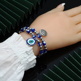 Blue Eye Beads Lucky Hand Of Fatima Bracelet – Jewelry Gift Ideas — 10