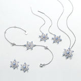 Simple Fashion Blue Pointed Crystal Snowflake Ear Stud – Stylish Gifts — 5