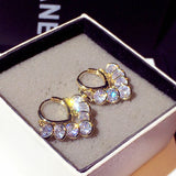 Silver Needle Earrings Super Set With Rhinestones – Gifts for Her — 2