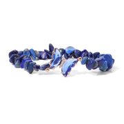 Women's Natural Lapis Lazuli Gravel Stretch – Jewelry Gift Ideas — 2