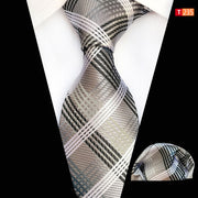 Pocket Square Tie Two-piece Set Polyester Jacquard – Surprise Gifts — 5