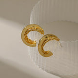 Fashion Women's Copper Twist Stud Earrings – Stylish Gifts — 3