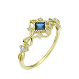Sapphire Japanese Vintage Hollow Simple Ring – Everyday Gifts — 2