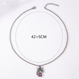 Black Cat Necklace Red Blue Purple White Heart – Jewelry Gift Ideas — 7