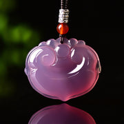 Women's Purple Chalcedony Peace Clasp Pendant – Jewelry Gift Ideas — 4