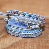 Women's Natural Sapphire Stone Handwoven Leather – Jewelry Gift Ideas — 4