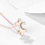 Love Puzzle Couple Necklace A Pair Of Simple – Gifts for Couples — 4