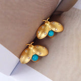 S925 Silver Gold Plated Coccinella Earrings – Holiday Gift Ideas — 2