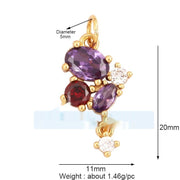 Pure Copper Micro-inlaid Color Flower Zircon Hollow – Small Gift Ideas — 9