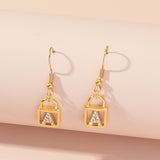Gold Padlock Lock Pendant Rhinestone Initial Name – Jewelry Gift Ideas — 7
