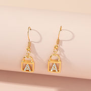 Gold Padlock Lock Pendant Rhinestone Initial Name – Jewelry Gift Ideas — 7