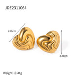 18k Gold Stainless Steel Textured Heart – Special Occasion Gifts — 6