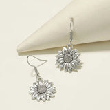 Simple Metal Ear Hook Sunflower Flower Earrings – Birthday Gifts — 16
