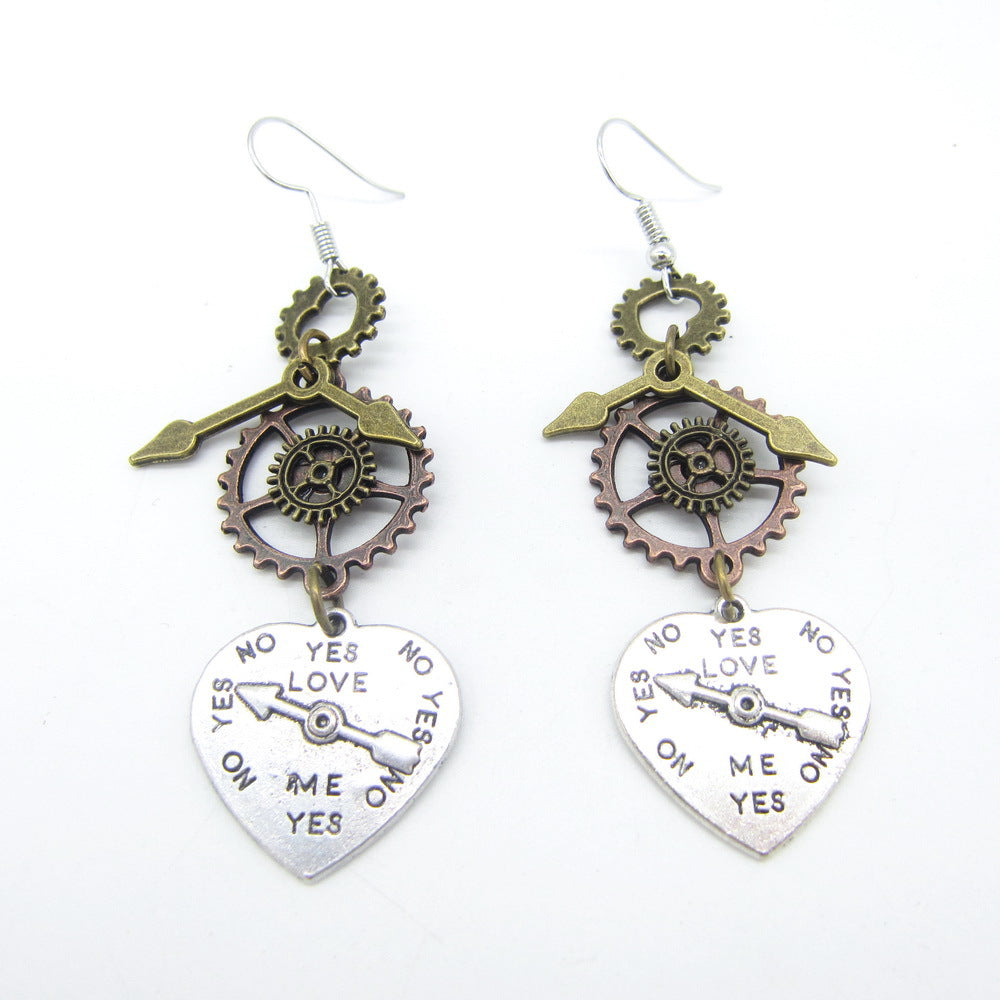 Mixed Gear Pointer Heart Pendant Steampunk – Jewelry Gift Ideas — 1
