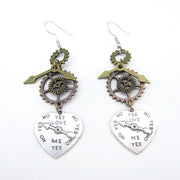 Mixed Gear Pointer Heart Pendant Steampunk – Jewelry Gift Ideas — 1