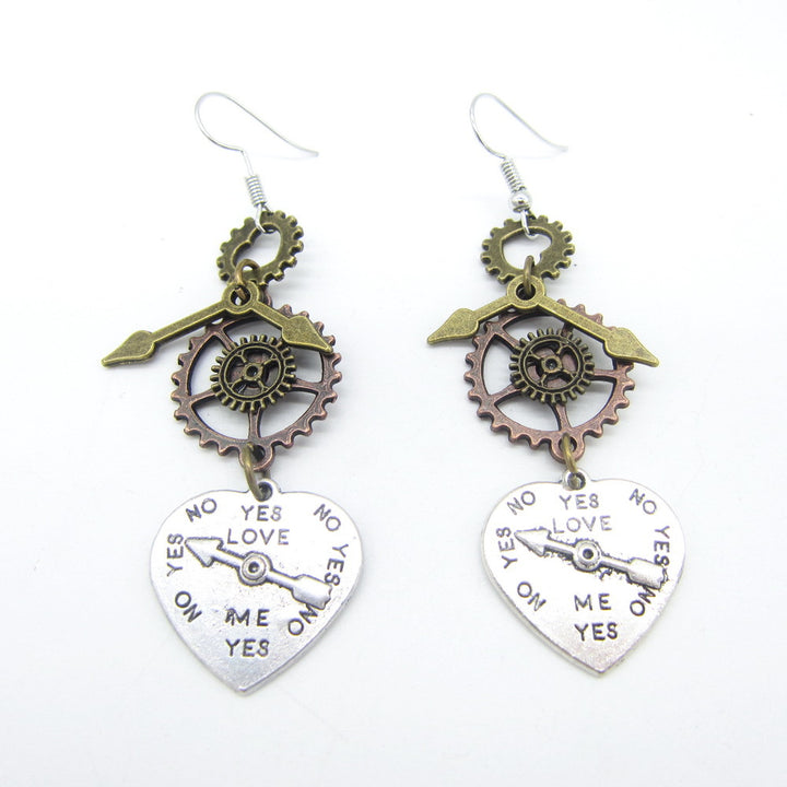 Mixed Gear Pointer Heart Pendant Steampunk – Jewelry Gift Ideas — 1