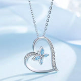 Fashion Butterfly Heart Diamond-encrusted Pendant – Jewelry Gift Ideas — 2