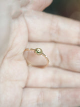 Natural Green Olive Rose Cut 925 Sterling Silver Gold – Stylish Gifts — 3