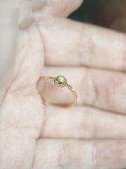 Natural Green Olive Rose Cut 925 Sterling Silver Gold – Stylish Gifts — 3