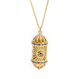 Brass Gold Plated Micropaved Zircon 3D Birdcage – Jewelry Gift Ideas — 6