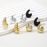 Minimalistic Water Drops Hammered Earrings Suit – Stylish Gifts — 5