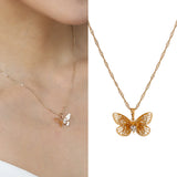 Ladies Short Clavicle Chain New Diamond Butterfly – Jewelry Gift Ideas — 7