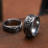 Skull Couple Ring Vintage Old Domineering Men's Cross – Gifts for Him — 3